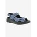 Extra Wide Width Women's Selina Sandal by Drew in Blue (Size 7 WW)