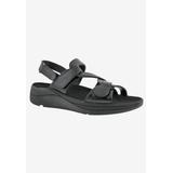 Extra Wide Width Women's Serenity Sandal by Drew in Black Combo (Size 7 WW)