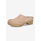 Wide Width Women's Motto Clog Mule by Bella Vita in Almond Suede Leather (Size 7 W)