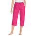 Plus Size Women's Boardwalk Capri by Woman Within in Raspberry Sorbet (Size 30 W)