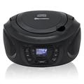 Roadstar CDR-375D+/BK Tragbares Radio CD Player, Spieler CD-MP3, CD-R, CD-RW, Radio DAB/DAB+ / FM, USB, AUX-IN, Stereo, Fernbedienung, Kopfhörerausgang, Schwarz