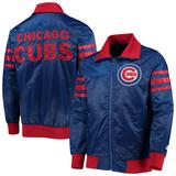 Men's Starter Royal Chicago Cubs The Captain II Full-Zip Varsity Jacket