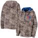 Women's DKNY Sport Leopard Philadelphia 76ers Gabriella Windbreaker Half-Zip Hoodie