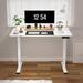 Inbox Zero Adjustable Standing Desk, Whole-Piece Desktop Wood/Metal in White | 30 D in | Wayfair 986A19FD772A42348332741A17552608