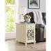 Three Posts™ Ahmara End Table w/ Storage & Built-In Outlets Wood in White | 25 H x 16 W x 24 D in | Wayfair A1E2F1E9420D480EB3B94CF46357EA44