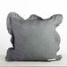 Rosalind Wheeler White Frilled Cushion Cover Cotton Blend in Gray | 20 H x 20 W x 1 D in | Wayfair 220B0FEFE72B4D9BBAAC92C5C6E4AD14