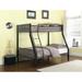 Viv + Rae™ Hocking Twin Over Full Standard Bunk Bed by Isabelle & Max™ Metal in Black/Gray | 67.75 H x 56.25 W x 78.25 D in | Wayfair