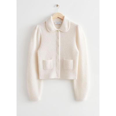 Collared Knit Cardigan - White - & Other Stories Knitwear