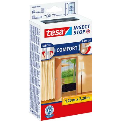 Insect Stop comfort Fliegengitter für Türen - Insektenschutz Tür mit Klettband - Fliegen Netz ohne