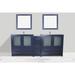 Vanity Art 84" Double Sink Bathroom Vanity Set 7 Dove-Tailed Drawers, 3 Cabinets, 2 Shelves, Soft-Closing Doors with Free Mirror