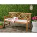 SAFAVIEH Outdoor Del Mar 3-Seat Bench with Cushion