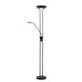 Lampadaire led avec liseuse métal h180cm noir