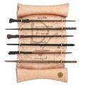 The Noble Collection Harry Potter Dumbledore's Army Wand Collection - Set of 6 Prop Replica Wands on 17in (44cm) Resin Scroll Display - Officially Licensed Film Set Movie Props Gifts