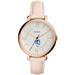 Women's Fossil Pink Central Connecticut State Blue Devils Jacqueline Date Blush Leather Watch