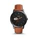 Fossil Black Eastern Oregon Mountaineers The Minimalist Slim Light Brown Leather Watch