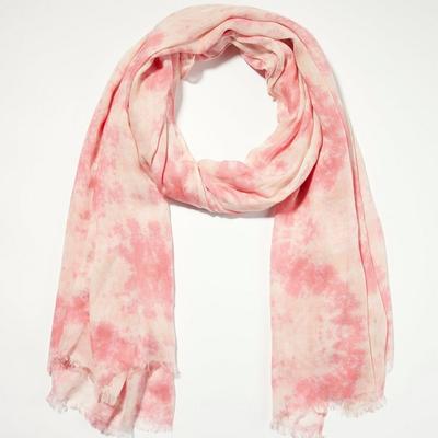 Lucky Brand Tie Dye Scarf - Women's Accessories Scarves Scarf Bandana in Medium Dark Pink