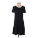 Gap Casual Dress - A-Line: Black Solid Dresses - Women's Size Small