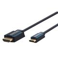 Clicktronic 1m USB C zu HDMI Adapter für TV – USB-C auf HDMI 2.0 Adapterkabel 4K 60Hz - Thunderbolt 3 Kompatibel - Kompatibel mit iPad Pro Air, MacBook Pro, iMac, Galaxy, Surface Book 2, XPS 15/13