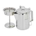 Hellery Camping Coffee Percolator Pot 304 Stainless Steel for Coffee Making Outdoor Traveling Campfire Stovetop Kettle 9 Cups