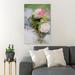 Rosdorf Park Pink Rose In Bloom During Daytime 225 - 1 Piece Rectangle Graphic Art Print On Wrapped Canvas in Blue/Green/Pink | Wayfair