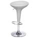 Alpha "Leather" Contemporary Bombo Style Adjustable Barstool