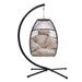 Rattan Swing Hammock Egg Chair With C Type Bracket And Cushion