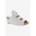 Wide Width Women's Whit Wedge Sandal by Bellini in White Smooth (Size 7 W)