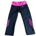 Adidas Bottoms | Adidas Black & Pink Athletic Pants Girls Size Small | Color: Black | Size: Sg