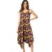 Plus Size Women's Printed Hanky Hem Dress by ellos in Multi Tropical Print (Size 22)