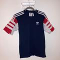 Adidas Shirts | Adidas Red White & Blue Thick Striped Xs Tee Shirt | Color: Blue/Red | Size: Xs