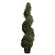 Blooming Artificial - Artificial Topiary Tree for Outdoors, Cedar Spiral Topiary Tree in Pot, Fake for Indoors, House or Garden, Year Round Decorative Foliage, UV and Water Resistant (Green) (120cm)