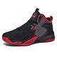 Men's Breathable Knit Fabric Comfortable High-Top Trainers Shoes Shoes Basketball Shoes Casual Sneakers red 9 UK