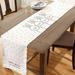 Personalization Mall Solid Color Easter Table Runner Polyester in Brown/White | 60 W x 16 D in | Wayfair 30724-S