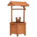 Arlmont & Co. Garden Wishing Well Planter 15.7"x15.7"x33.1" Firwood Wood/Solid Wood in Brown | 33.07 H x 15.75 D in | Wayfair