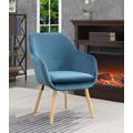 Take a Seat Charlotte Accent Chair in Blue Velvet - Convenience Concepts 310131VBE