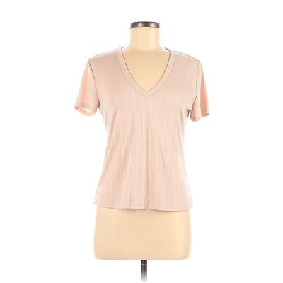 All in Favor Short Sleeve Top Pink V Neck Tops - Women's Size Medium