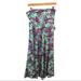 Lularoe Skirts | Nwt Women’s Lularoe Maxi Stretch Modern Floral Print Long Maxi Skirt S | Color: Green/Purple | Size: S