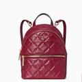 Kate Spade Bags | Kate Spade Mini Convertible Backpack Leather Red Maroon Nwt Leather Quilted Nwt | Color: Red | Size: Os