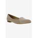 Wide Width Women's Flora Flat by Bellini in Nude Combo (Size 9 W)