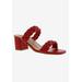 Wide Width Women's Fuss Slide Sandal by Bellini in Red Smooth (Size 7 W)