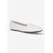 Wide Width Women's Thrill Pointed Toe Loafer by Easy Street in White (Size 8 1/2 W)