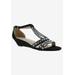 Wide Width Women's Laaris T-Strap Sandal by Bellini in Black Microsuede (Size 8 W)