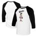 Youth Tiny Turnip White/Black Chicago White Sox Babes Raglan 3/4 Sleeve T-Shirt