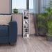 Latitude Run® Multimedia Media Shelf Wood/Manufactured Wood in Gray/Black | 36.14 H x 8.27 W x 7.87 D in | Wayfair 8674D820FCE646FF8F09B2EEF141030A