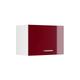 Meuble mural pour hotte encastrable "R-Line" 60cm Bordeaux brillant/Blanc plat Vicco