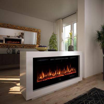 Noble Flame NEVADA [Design Raumteiler mit zweiseitigem Elektrofeuer]: Schwarz