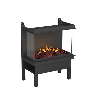 muenkel design wall fire electronic PRO FLR 860 [Opti-myst Elektrokamineinsatz Wandeinbau]: Glasscheibe links + rechts - ohne Dekoholz - Mit Heizung - Wasserleitung