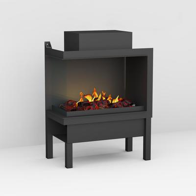 muenkel design wall fire electronic PRO FL 800 [Opti-myst Elektrokamineinsatz Wandeinbau]: Glas halbhoch, umlaufend - mi