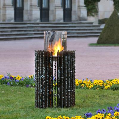 muenkel design Kalypso [Ethanol Gartenfeuer mit Schmelzoptik]: M