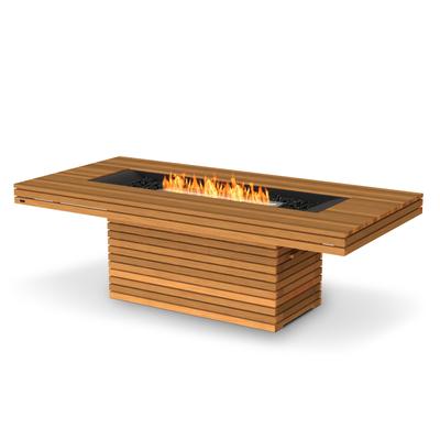 EcoSmart Gin [Feuertisch-Serie mit Ethanol Linienbrenner]: Dining - Teak